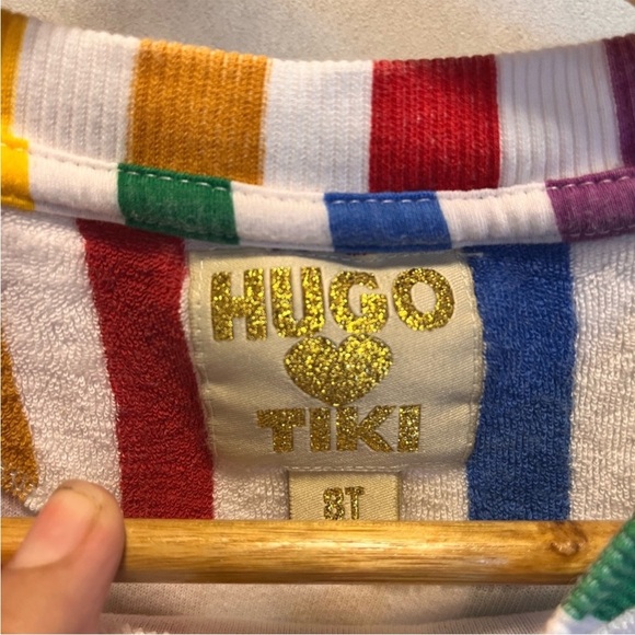 Hugo ❤️ Tiki ! Super Colorful Striped Kids Sweater - Picture 3 of 6